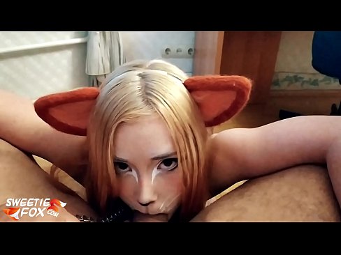 ❤️ Kitsune dîk û kum di devê xwe de dadiqurtîne ❤️ Porno li me ﹏